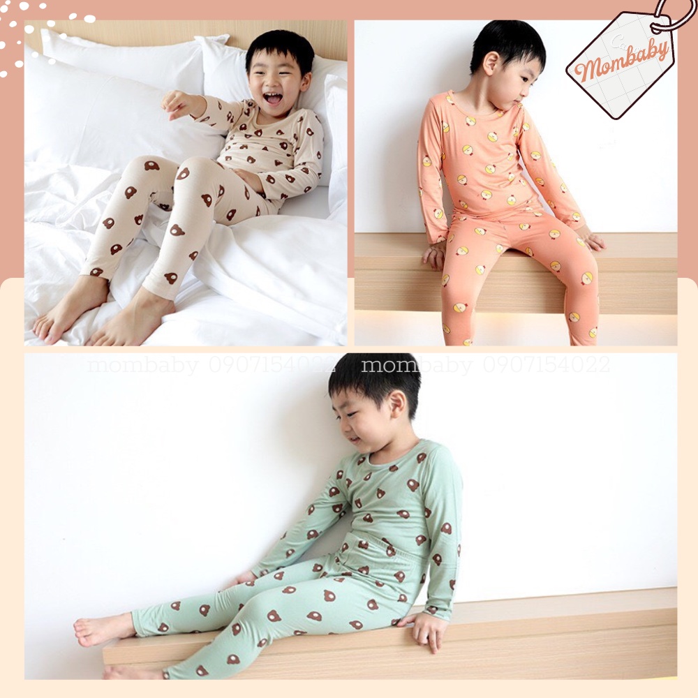Bộ Dài Tay Thun Lạnh Pettit Co Dãn Hoạ Tiết Dễ Thương Cho Bé Trai và Bé Gái -  có sẵn