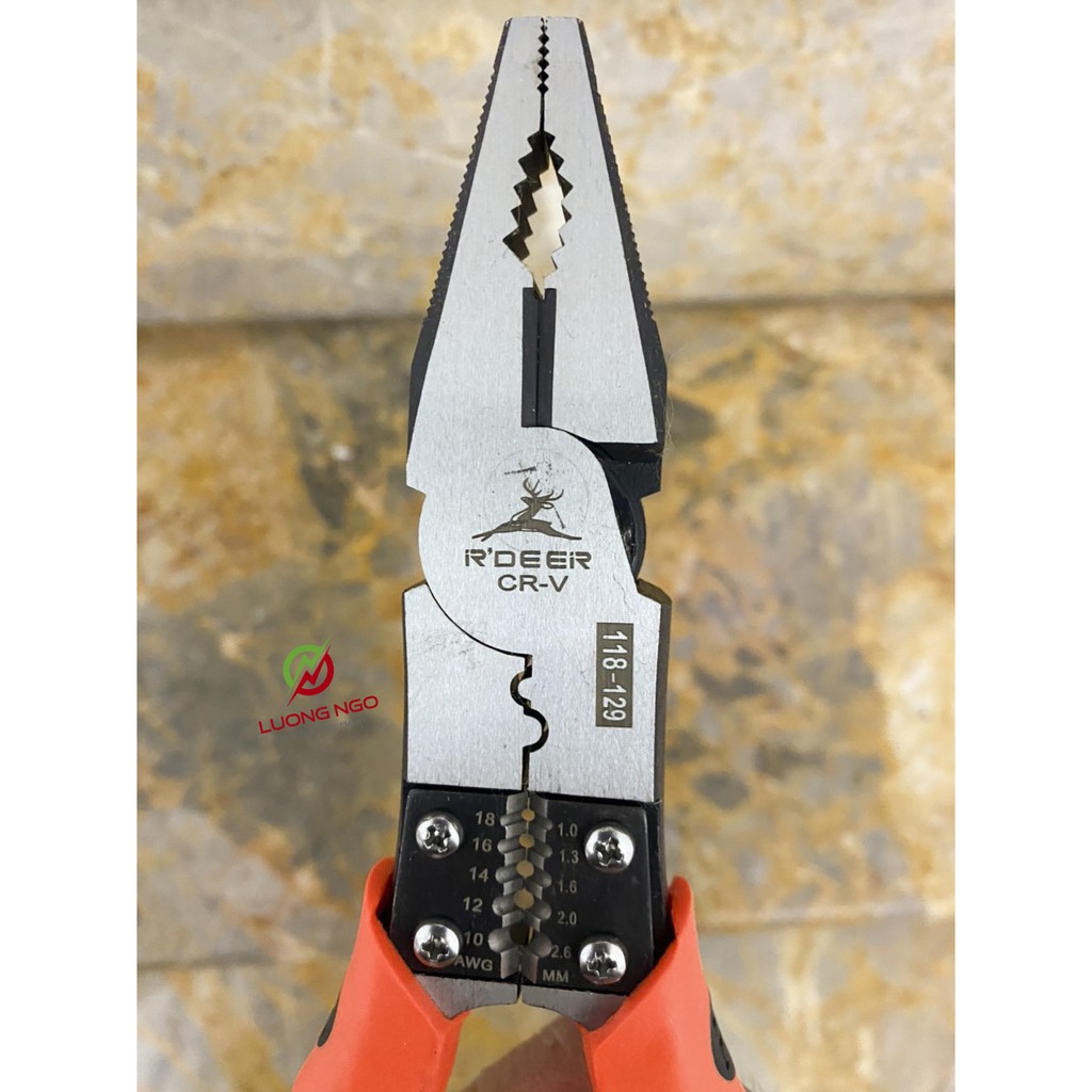Kìm điện đa năng 4 trong 1 R’DEER ( CẮT - TUỐT DÂY - KẸP - CẮT )