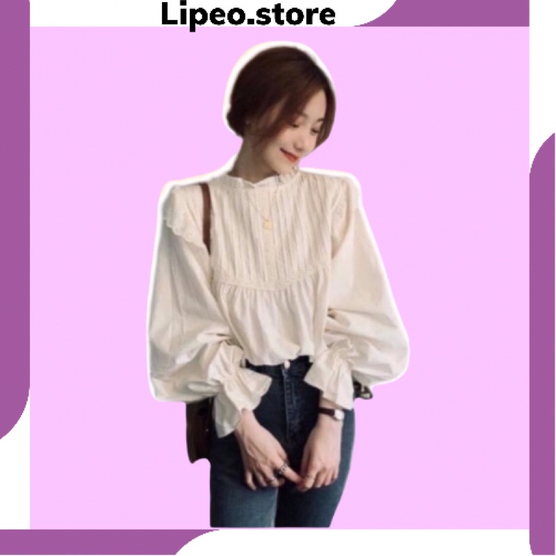 Áo Babydoll cánh tiên, áo babydoll cổ bèo nữ