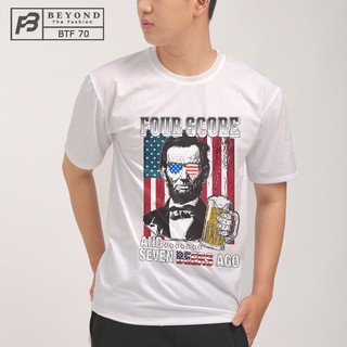 Áo Thun 💖 𝘍𝘳𝘦𝘦𝘴𝘩𝘪𝘱 💖 Áo Cộc Tay Unisex Trắng FOUR SCORE Chất Liệu Vải Cotton - BTF70