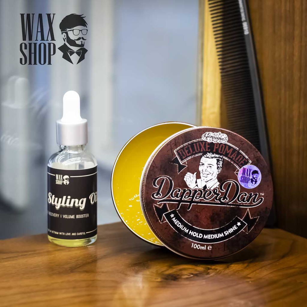 Sáp Vuốt Tóc Dapper Dan Deluxe Pomade ⚡ [Chính Hãng] ⚡ Siêu Giữ Nếp Tóc tới 24 Tiếng, Tặng Kèm Pre-Styling Oil và Lược S