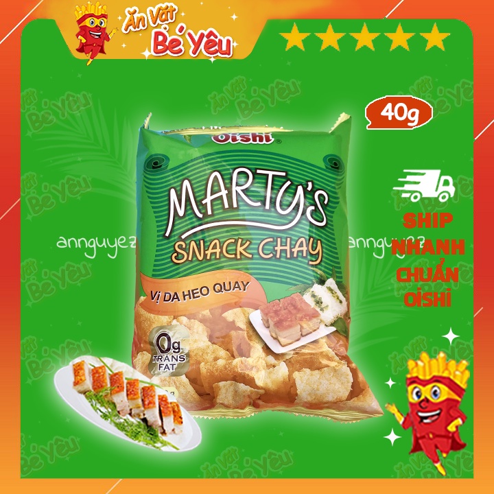 Bim bim Oishi snack chay vị da heo quay 32g