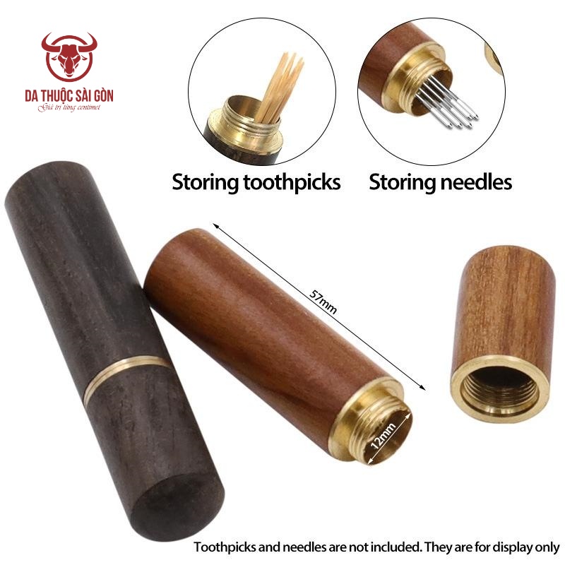 Hộp đựng kim bằng gỗ cao cấp - Da Thuộc Sài Gòn