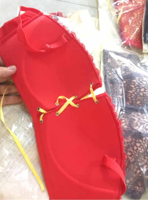 Áo lót quả vuông rút dây tạo khe ôm ngực | BigBuy360 - bigbuy360.vn