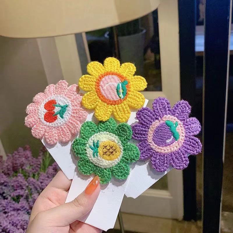 Kẹp Tóc Hình Hoa / Trái Cây Đáng Yêu Cho Bé Gái