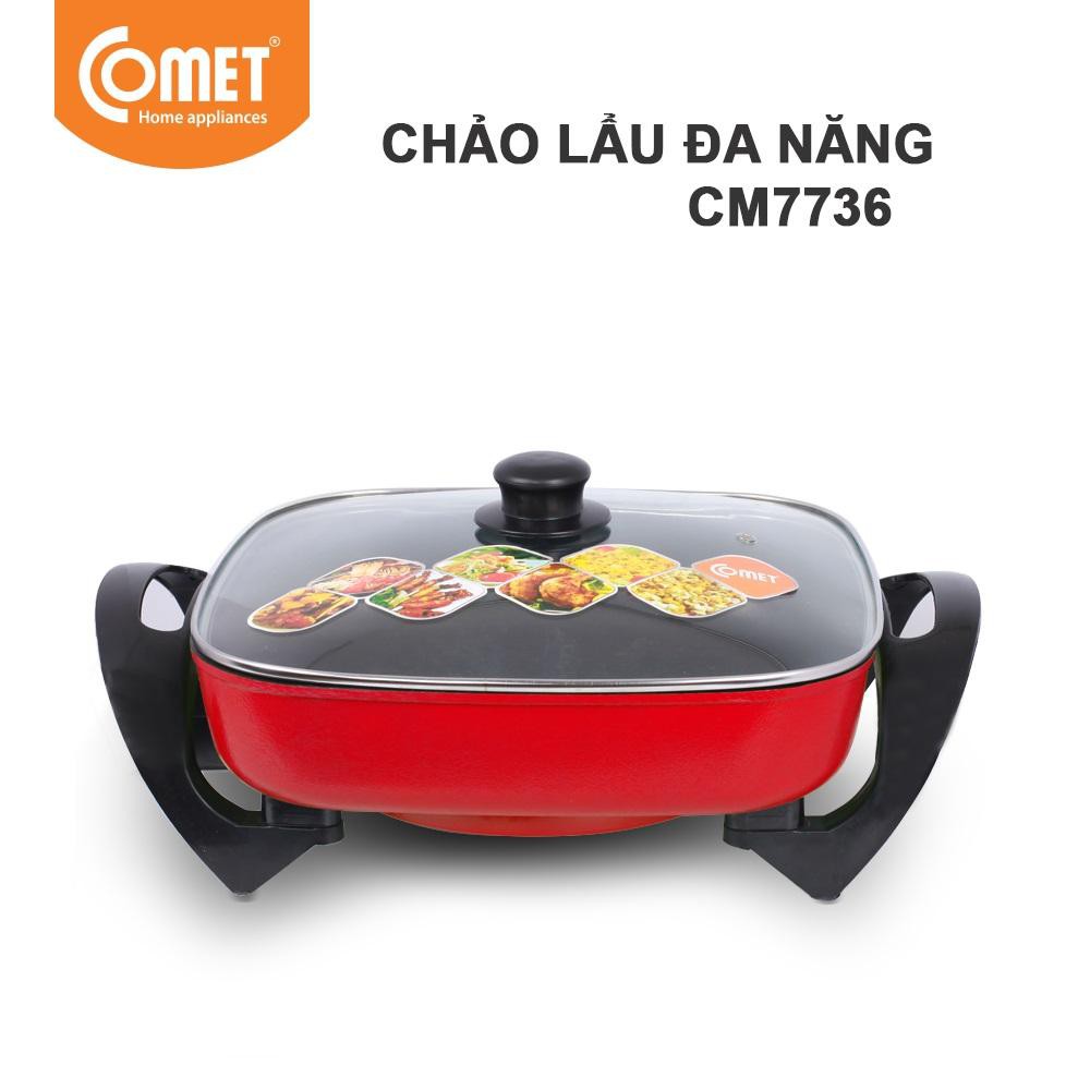 Chảo lẩu điện đa chức năng Comet CM7736 đỏ