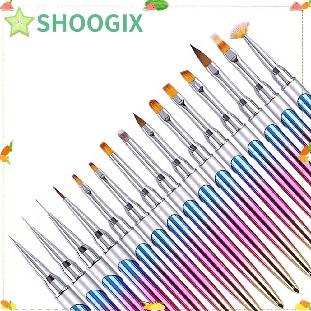 SHOOGIX Nails Painting Brush Pen Acrylic UV Gel Nail Art Polish Drawing Manicure Extension Tools