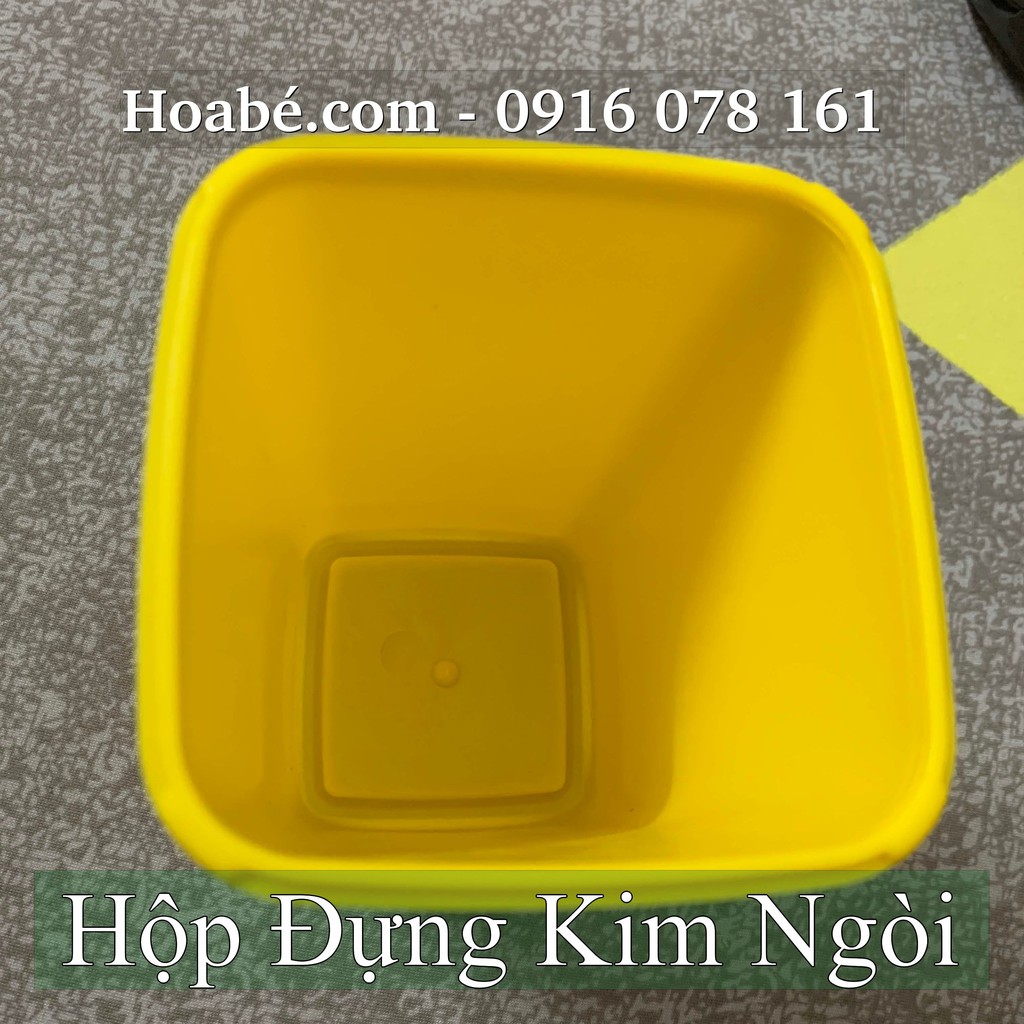 Hộp đựng rác kim, ngòi, vật tư phun xăm an toàn, tiện lợi