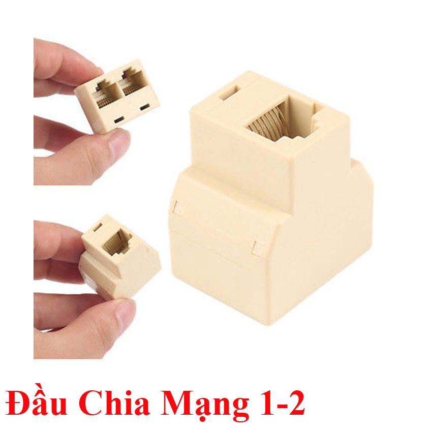 Đầu chia dây cáp mạng Internet / LAN 1 ra 2 chuẩn RJ45