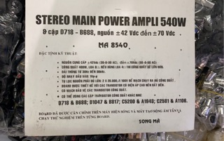 Mạch công suất 16 sò 540W
