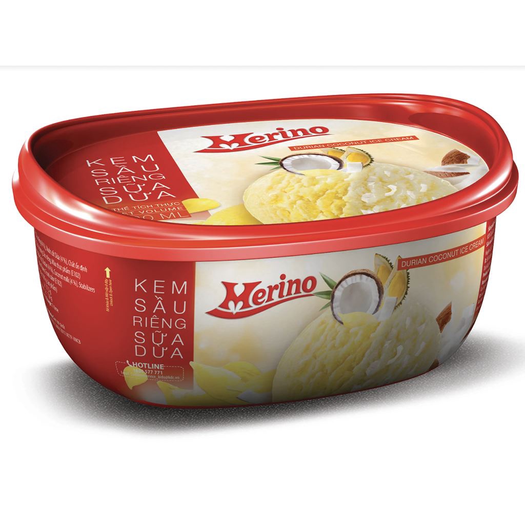Kem Merino 900ml 4 Vị : Dâu, Đậu Xanh, Socola, Sầu Riêng Sữa Dừa: 75.000, 2 Hộp 145.000