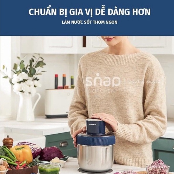 Máy Xay Đa Năng Morphy Richards MR9401, 3 Cối Inox Cao Cấp Hàng Chuẩn - Bảo Hành 2 năm