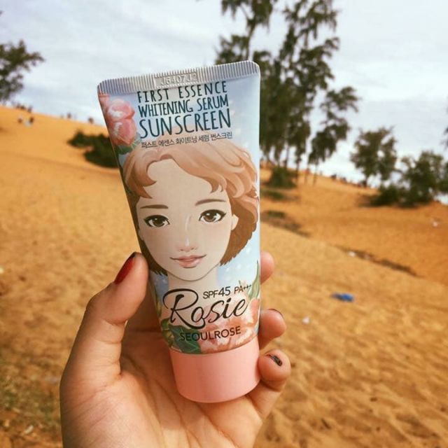 📌📌Kem Chống Nắng Rosie Seoul Rose First Essence Whitening Serum Sunscreen SPF45/Pa++
