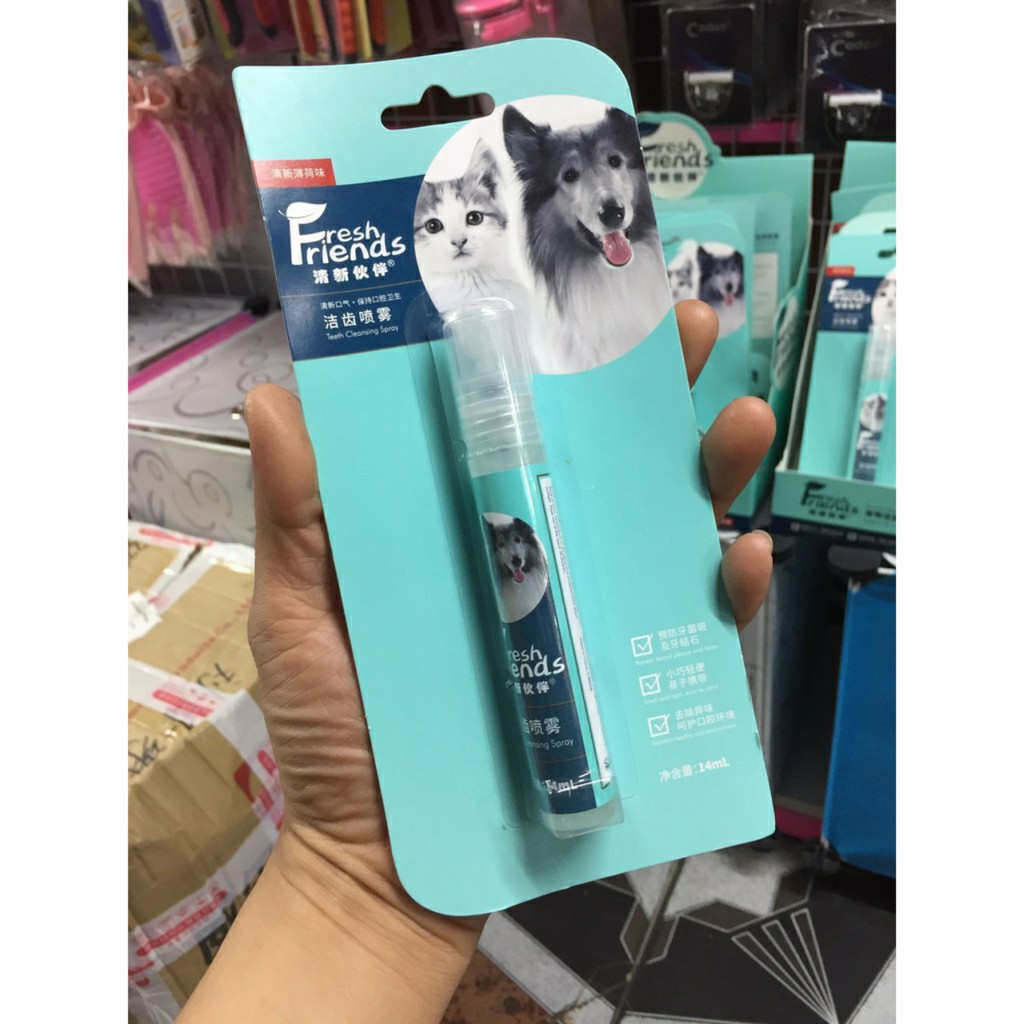 Xịt Thơm Miệng Cho Chó Mèo Fresh Friend 14ml