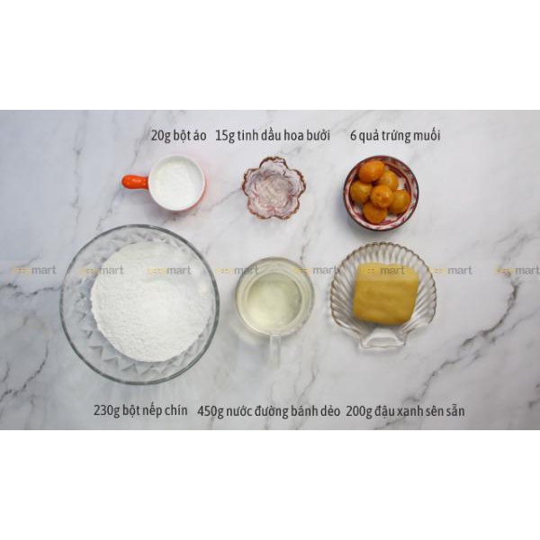[HOTTREND 2022] Bánh Dẻo Nhân Đậu Xanh Trứng Muối - Thành Phẩm 6 Bánh 150GR