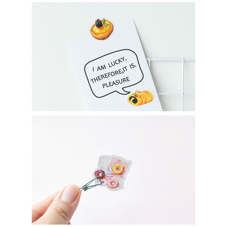 Sticker chủ đề Bữa Sáng - Hộp 46 miếng dán trang trí sổ tay Bullet Journal - M056