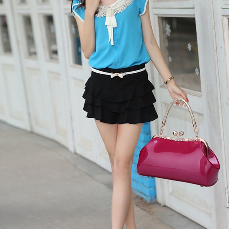 IELGY Túi Xách Đeo Vai Bằng Da Bóng Thời Trang Dành Cho Cô Dâu