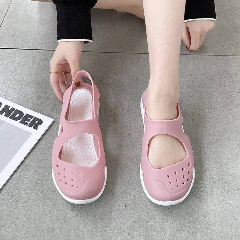 Giày Búp Bê Nhựa Đế Dày Thời Trang Nữ