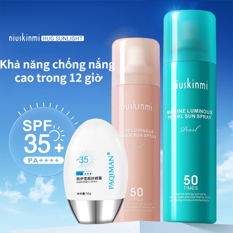 Chai Xịt Chống Nắng Cách Ly Toàn Thân Chống Nước Và Mồ Hôi Không Nhờn