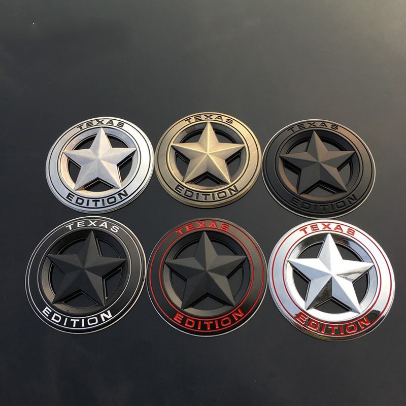 Logo hình ngôi sao bằng kim loại dán trang trí xe Ford