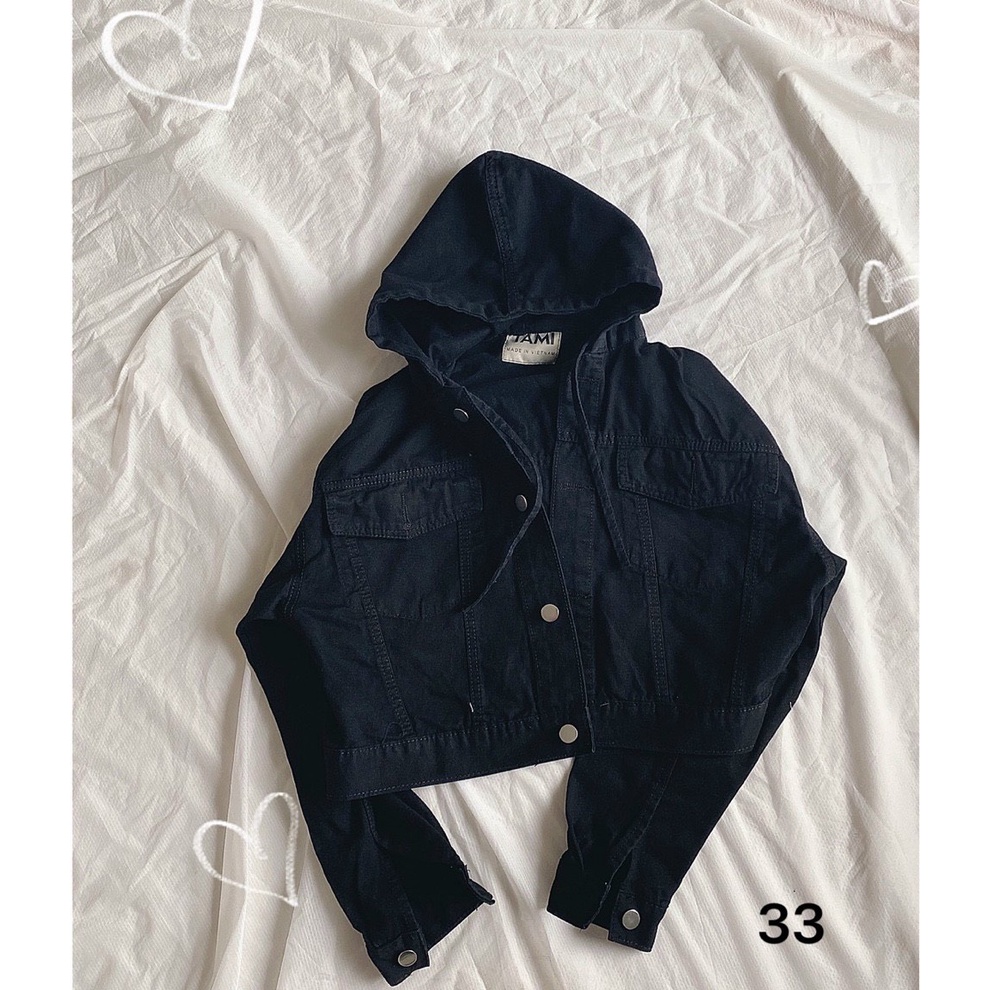 Áo Khoác Jeans Kaki Có Nón nữ Hàng Nhập khẩu Quảng Châu Cao Cấp m33