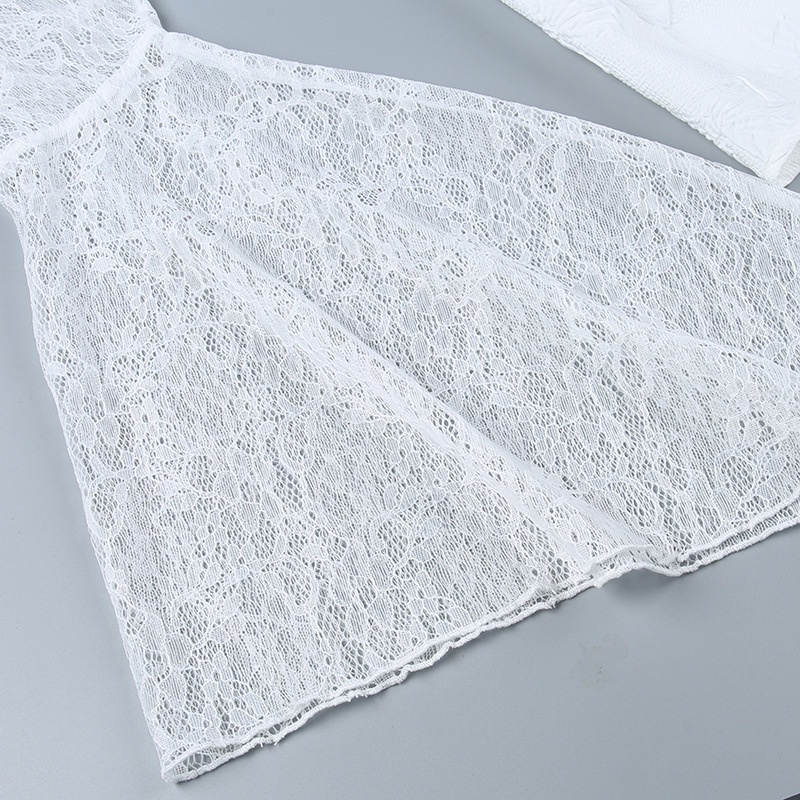 Đầm DàI Tay PhốI Ren Hoa ThờI Trang Cho Nữ