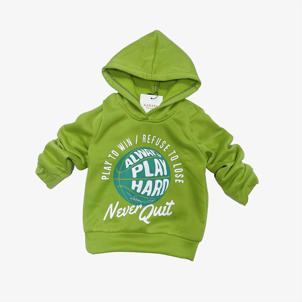 Áo Hoodie bé trai bé gái size đại max 56kg - Chất nỉ bông không xù, ấm áp, dày dặn