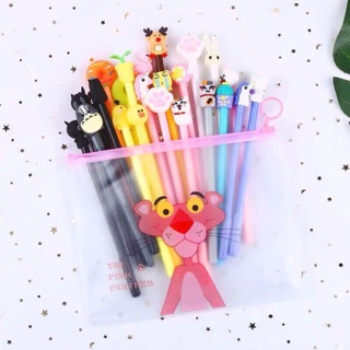 Set 20 bút bi nước hình thú đáng yêu tặng kèm túi quà tặng cho bé