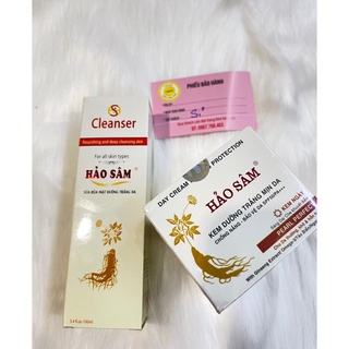 Bộ đôi kem hảo sâm trắng mịn da chống nắng 12g và sữa rửa mặt