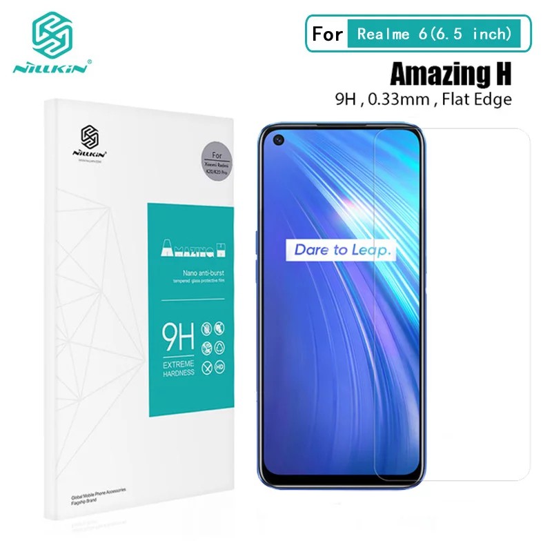 Realme 6 6 Pro - Kính cường lực trong suốt chính hãng Nillkin 9H thủy tinh nhập khẩu trong suốt cao và cảm ứng mượt mà