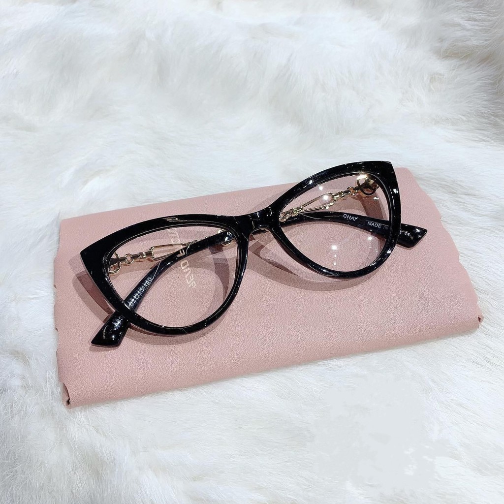 Kính mát nữ mắt mèo giả cận mẫu mới nhất năm nay chống tia Uv ,ánh sáng xanh bảo vệ mắt- MÈONC