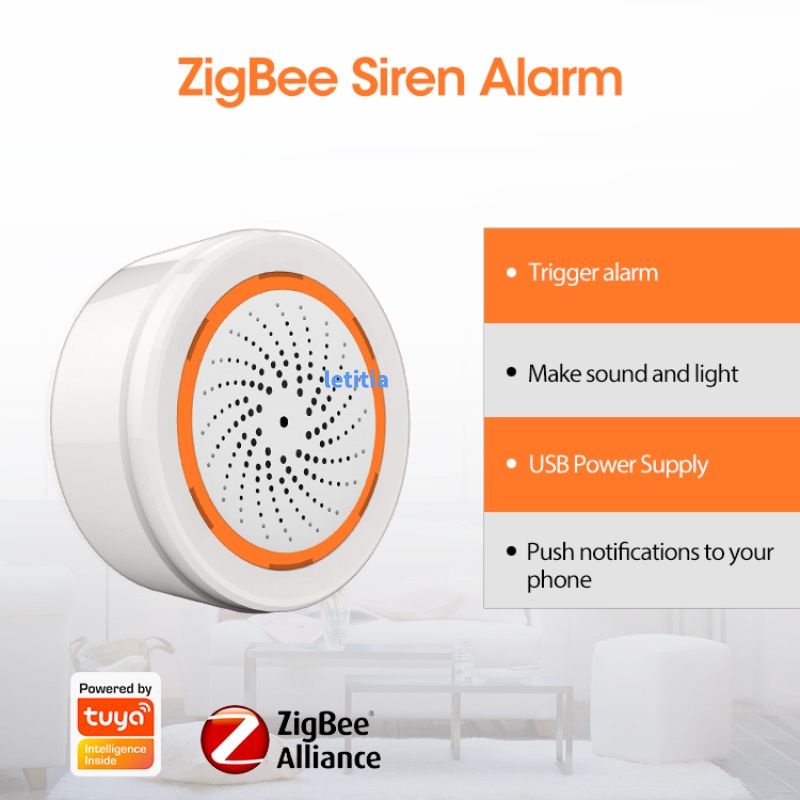 NEO Tuya Thông Minh ZigBee Cảm Biến Được Xây Dựng-Còi Báo Động Báo Động 3 trong 1 90DB Âm Thanh Cảm Biến Ánh Sáng