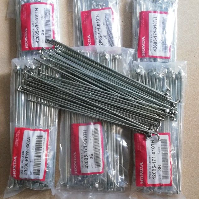 Căm xe máy 1 bộ 2 bánh thắng đĩa trước thắng đùm sau căm thép HONDA HTH1155 MSP AA 0042