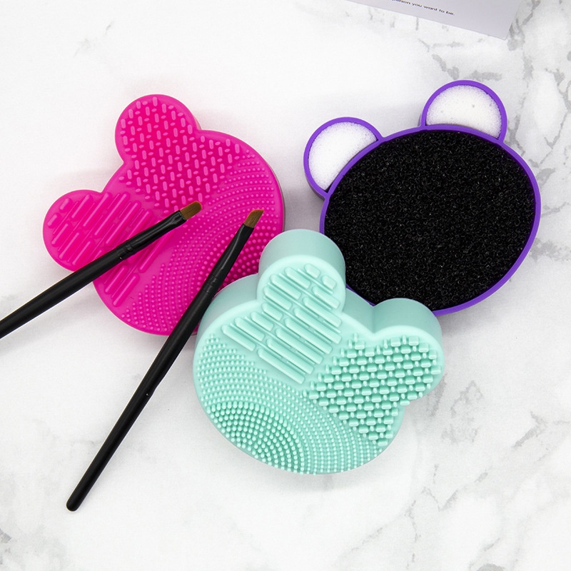 Bàn Chải silicone Hình Gấu HSU Làm Sạch