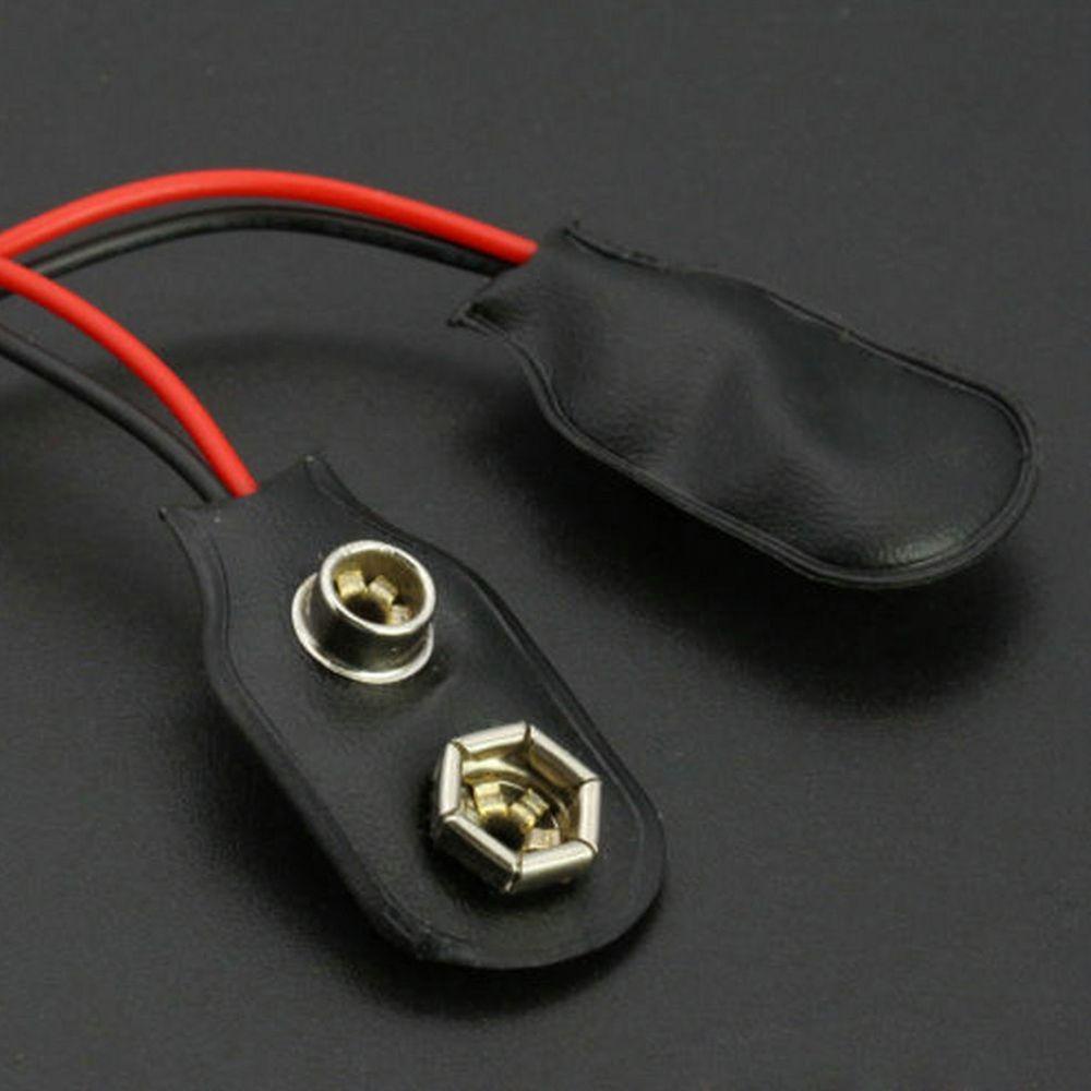Bộ 10 Dây Cáp Nối Pin 9V Dài 10CM Màu Đen