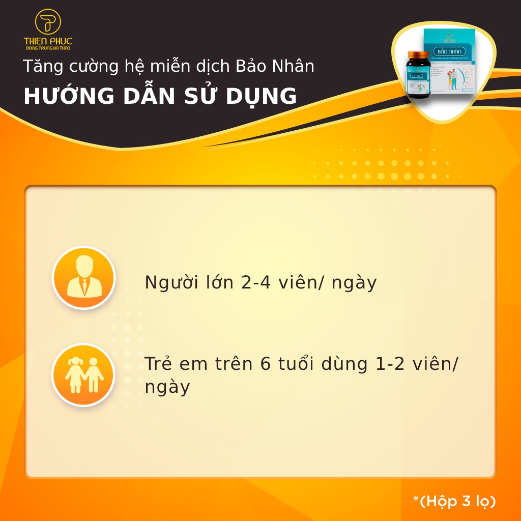 Thực phẩm bảo vệ sức khỏe Bảo Nhân hộp 60 viên - chính hãng THIÊN PHÚC
