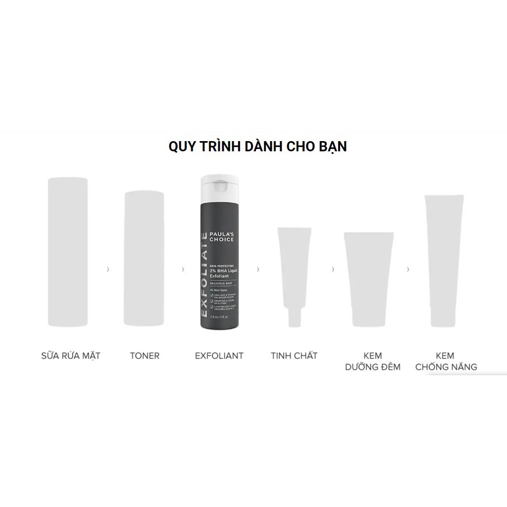 Dung dịch loại bỏ tế bào chết Paula's Choice Skin Perfecting BHA 2% Liquid Exfoliant 30ml | 118ml