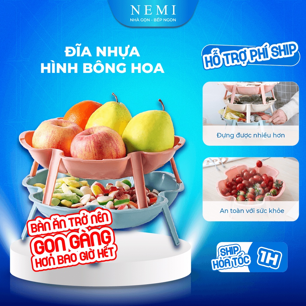 Đĩa Nhựa NEMI Chất Liệu Nhựa ABS Cao Cấp Được Thiết Kế Giúp Bạn Dễ Dàng Xếp Trồng Nhiều Màu Sắc