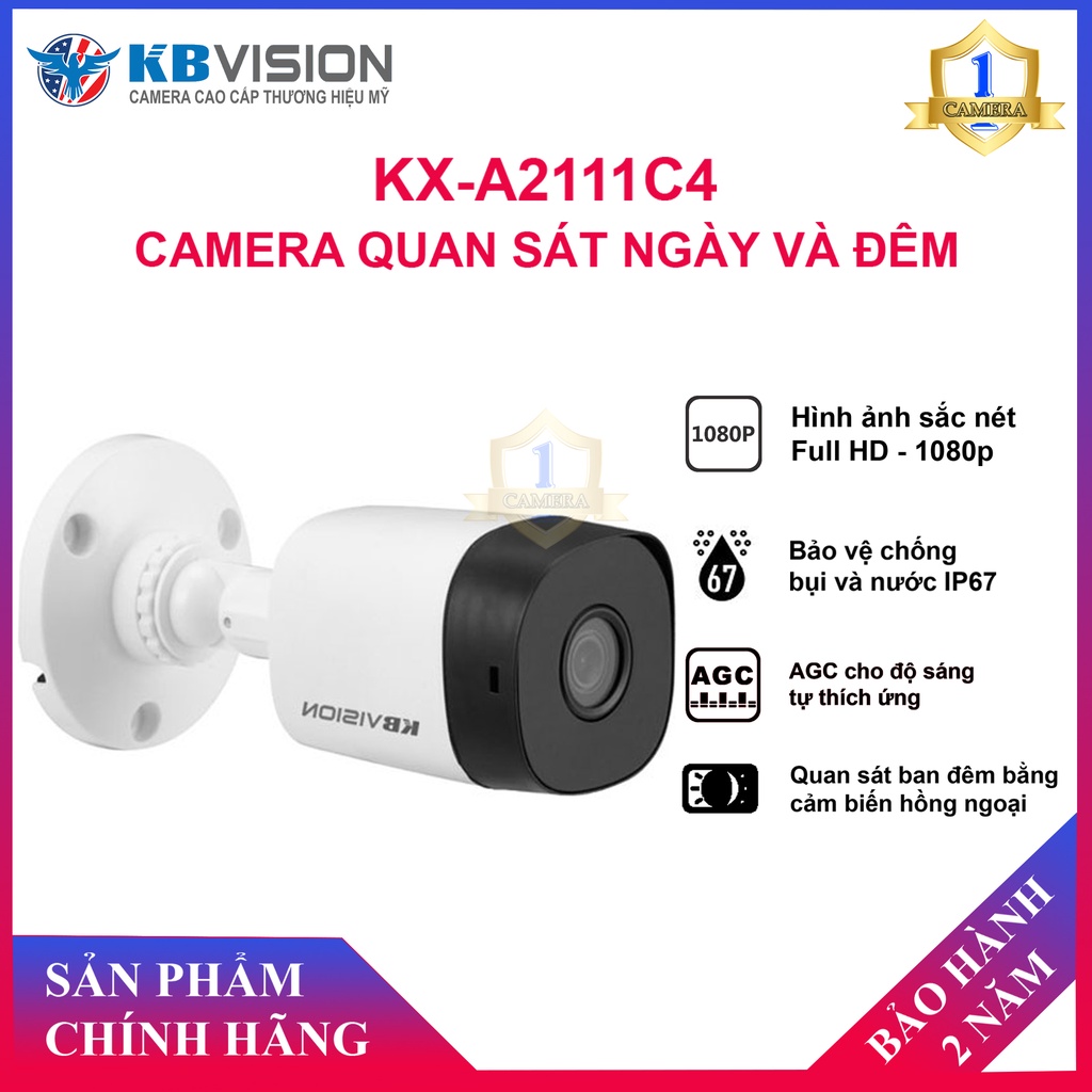 Camera KBVISION KX-2111C4 era 4 in 1 hồng ngoại 2.0 Megapixel