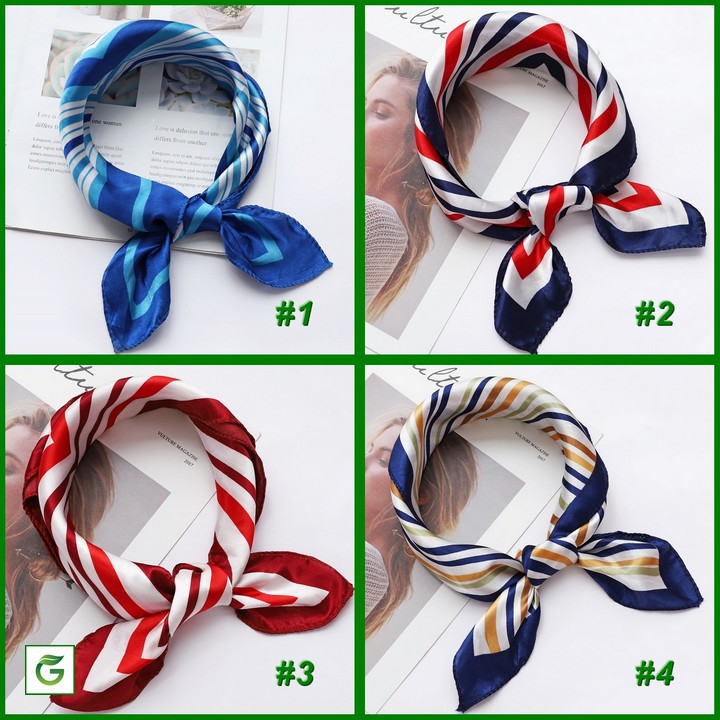 Khăn turban vuông lụa satin 50x50CM mã #1-#20