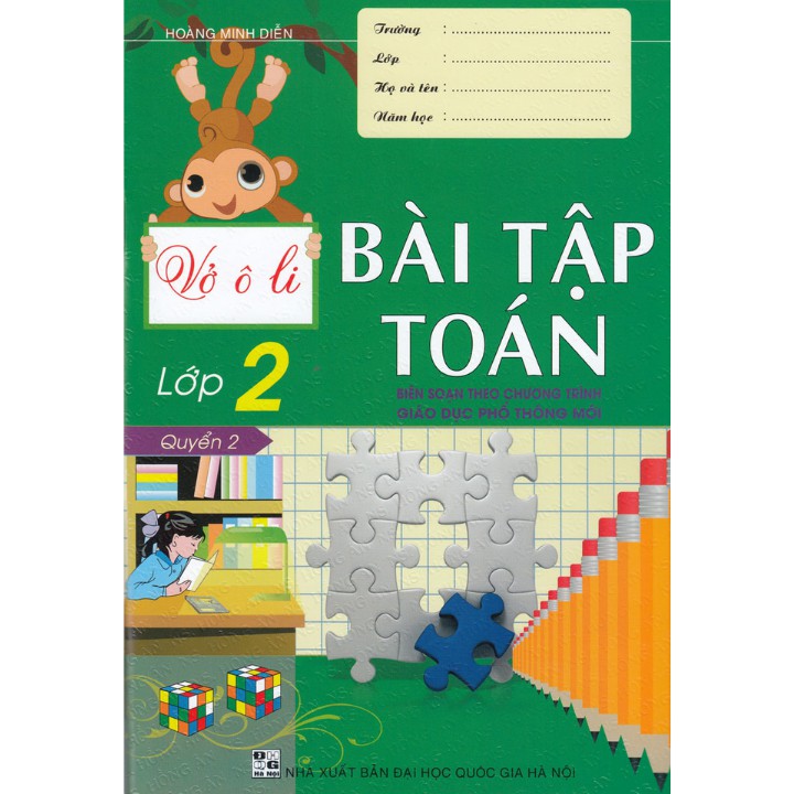 Sách - Vở Ô Li Bài Tập Toán Lớp 2 (Quyển 2)