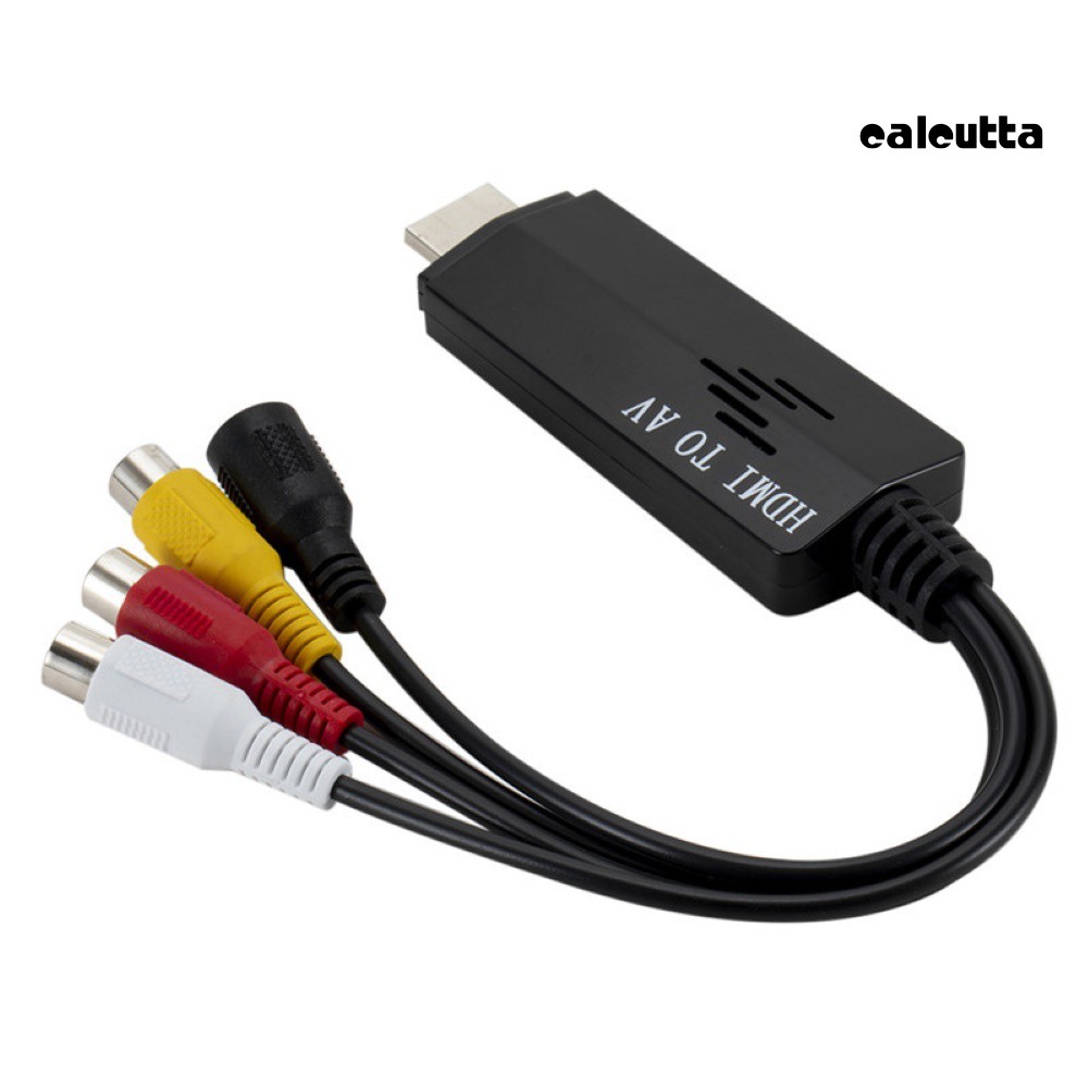 【Ready stock】1080P HDMI Male to Female RCA AV Video Audio Converter Adapter for VCR DVD TV