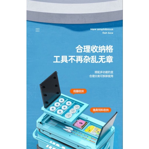 Thùng câu đài nội địa trung Mã Vi Bối, 36l xanh ngọc