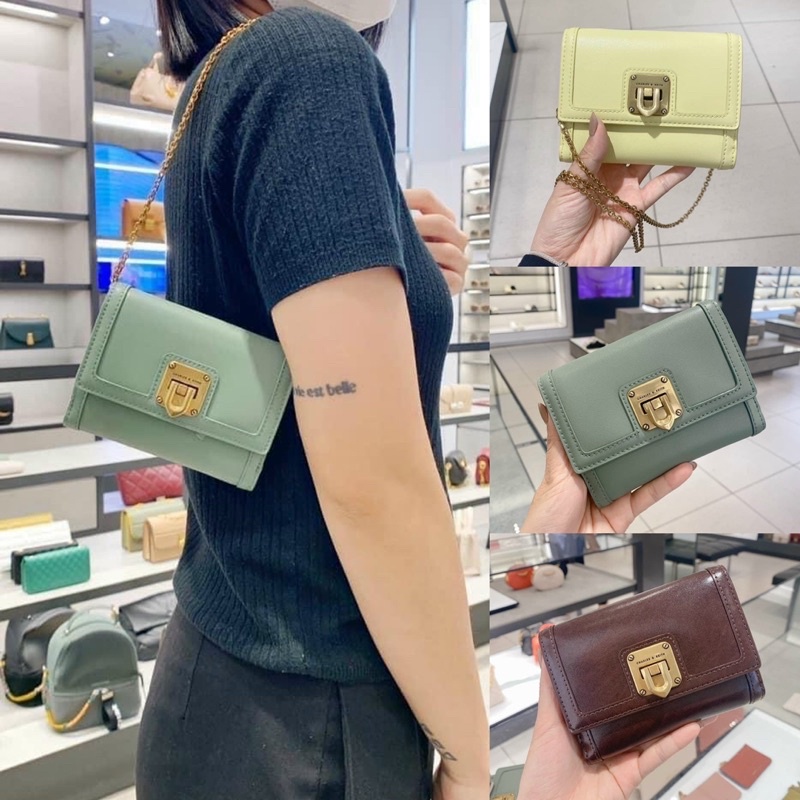 Ví da lì kèm xíchh đeo chéo