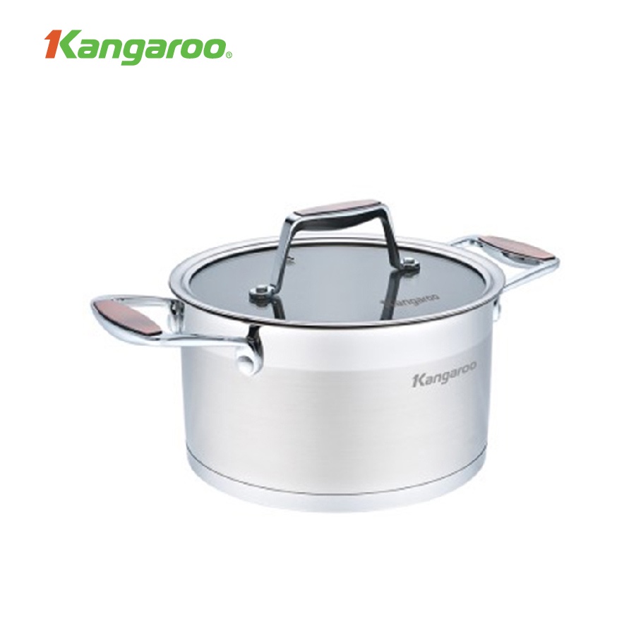 Nồi inox 22cm cao cấp 5 lớp kangaroo KG3CS222