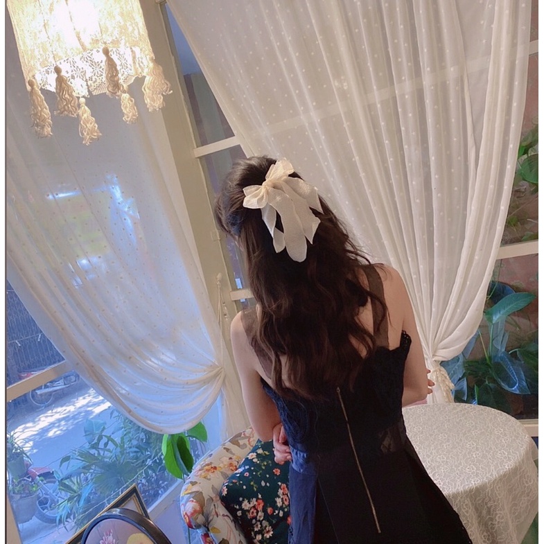 Kẹp tóc nơ bèo xốp cho nữ
