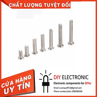 Combo 20 bu lông và êcu M3 độ dài 5mm-10mm-20mm-30mm
