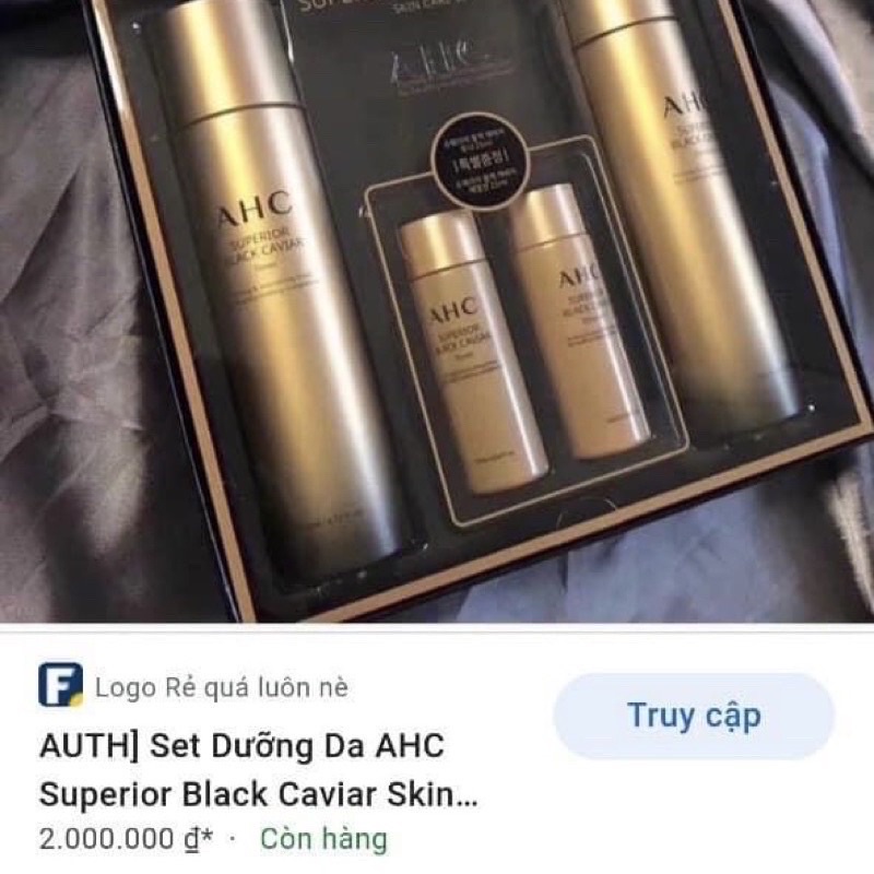 [HSD23] Set Dưỡng Da AHC Superior Black Caviar Skin Care