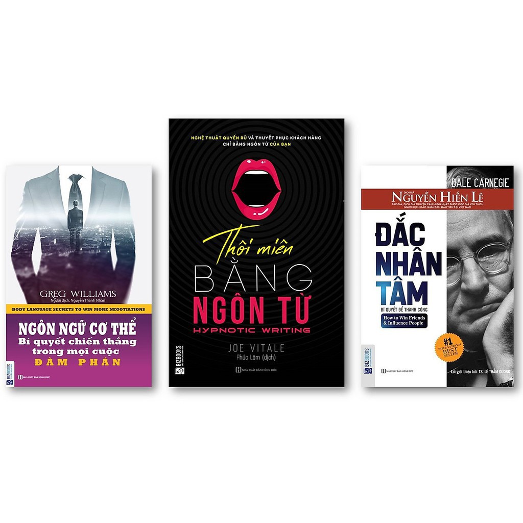 Sách - Combo Ngôn Ngữ Cơ Thể + Thôi Miên Bằng Ngôn Từ + Đắc Nhân Tâm