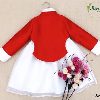 Váy hanbok đỏ cho bé